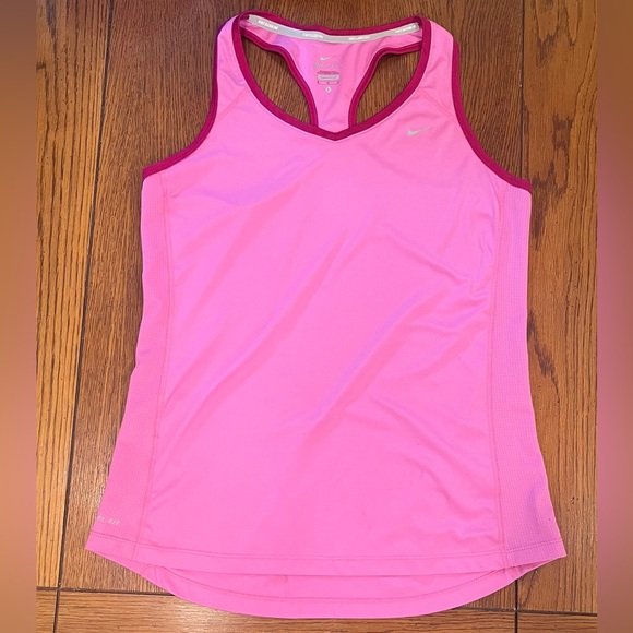 Nike Tops - Nike Dri Fit Women’s Tank Top Active Pink Racerback Stretch Size Large
